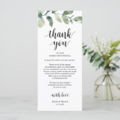 Eucalyptus Cadre Carte de remerciements (Debout devant)