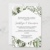 Eucalyptus cadre Faire-part de mariage espagnole (Devant)