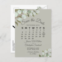 Eucalyptus Calendar Sage Weddenschap Save the Date