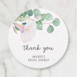 Eucalyptus - calla - bruiloftsdank je bedankjes labels