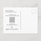 Eucalyptus Calligraphy Minimalist Save the Date Aankondigingskaart (Achterkant)