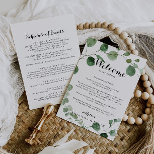 Eucalyptus Calligraphy Weddenschap Welkomstbrief