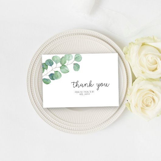 Eucalyptus - carte de remerciements de Fête des ma