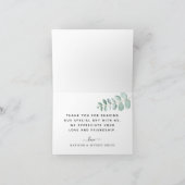 Eucalyptus Carte de remerciements Mariage (Intérieur)