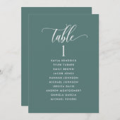 Eucalyptus, Cartes de plan de siège avec nom d'inv (Devant / Derrière)