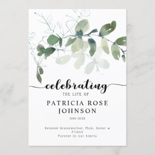 Eucalyptus Celebrating the Life of Funeral Program Programma