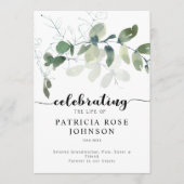 Eucalyptus Celebrating the Life of Funeral Program Programma (Voorkant)