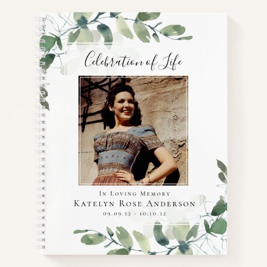 Eucalyptus Célébration de la vie Funéraire Livre d (Devant)