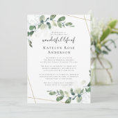 Eucalyptus Célébration de la vie Invitation commém (Debout devant)