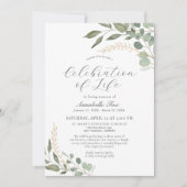 Eucalyptus Celebration of Life Funeral Memorial Kaart (Voorkant)