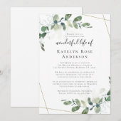 Eucalyptus Celebration of Life Memorial Invitation Kaart (Voorkant / Achterkant)