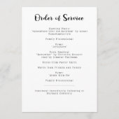 Eucalyptus célèbre la vie du programme funéraire (Dos)