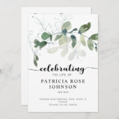 Eucalyptus célèbre la vie du programme funéraire (Devant / Derrière)