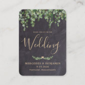 Eucalyptus Chalkboard QR Code Weddenschap Visitekaartje (Voorkant)