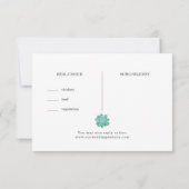 Eucalyptus + choix de repas succulent Carte RSVP (Dos)