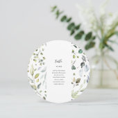 Eucalyptus Circle Tabelnummer Zitkaarten Kaart (Staand voorkant)