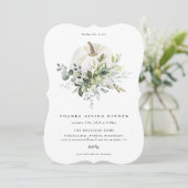 Eucalyptus Citrouille Merci Donner Invitation (Debout devant)