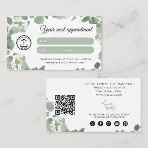 Eucalyptus Client Afspraakkaart Logo QR-code Visitekaartje