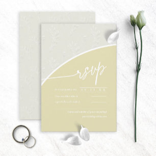 Eucalyptus Color Tones Wedding V1V Green ID901 RSVP Kaartje