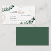 Eucalyptus | Combien de baisers Mariage Carte de j (Devant / Derrière)