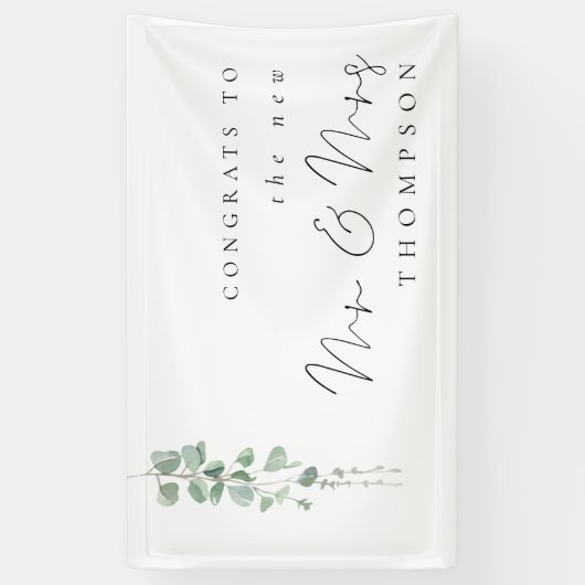 Eucalyptus Congrats to New Mrs Wedding Spandoek (Verticaal)