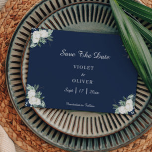 Eucalyptus Cotton   Moderne marinebruiloft Save The Date