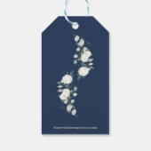 Eucalyptus Cotton | Navy Modern v2 Wedding Gift Ta Cadeaulabel (Achterkant)