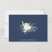 Eucalyptus Cotton | White Modern Wedding RSVP Card Kaartje (Achterkant)