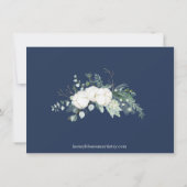 Eucalyptus Cotton | Witte moderne bruiloft Save The Date (Achterkant)