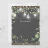 Eucalyptus country garden string licht grijs goud save the date (Achterkant)