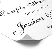 Eucalyptus Couple Shower Welkome Poster Sign (Hoek)