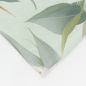 Eucalyptus Cream Salie Bloemen Fleece Gooi Deken (Hoek)