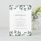 Eucalyptus crest | Groen blad Vrijgezellenfeest Kaart (Staand voorkant)