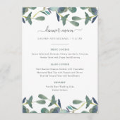 Eucalyptus Crest | Groene lederen Waterverf bruilo Menu (Voorkant)