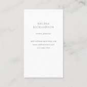 Eucalyptus Crest | Waterverf bladeren en monogram Visitekaartje (Achterkant)