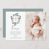 Eucalyptus crest | Waterverf en Fotodoop Bedankkaart (Voorkant / Achterkant)