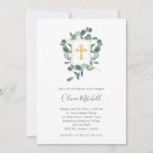 Eucalyptus Crest | Waterverf en Kruisdoop Kaart (Voorkant)