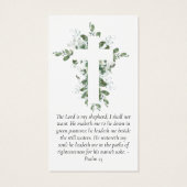 Eucalyptus Cross Memorial Prayer Kaart (Achterkant)