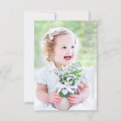 Eucalyptus Cross-Photo Baptisme Bedankkaart (Achterkant)