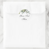 Eucalyptus Custom Text Classic Round Sticker (Tas)