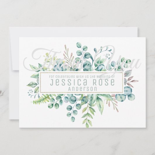 Eucalyptus DANK JE Kaart - tekst Beide zijden (Voorkant)