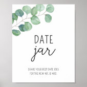 Eucalyptus date nachtideeën. Datum jar bridal game Poster (Voorkant)
