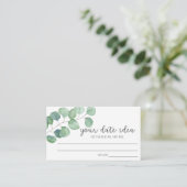 Eucalyptus - Datumnachtelijke ideeën \ Datumpotje Informatiekaartje (Staand voorkant)
