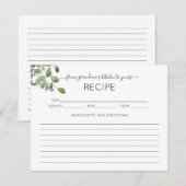 Eucalyptus de la carte de recettes de cuisine de g (Devant / Derrière)