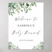 Eucalyptus de verdure Affiche de bienvenue de Brun (Devant)