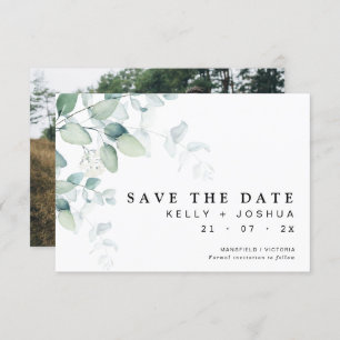 Eucalyptus de verdure Mariage Enregistrer La Carte
