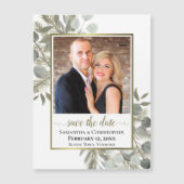 Eucalyptus Dennenboom Trouw Save the Date Foto Mag (Voorkant)