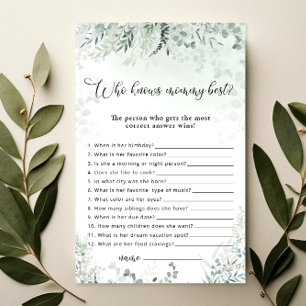 Eucalyptus die weet mama beste Baby shower spel