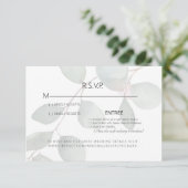 Eucalyptus Diner Options Carte Mariage RSVP (Debout devant)