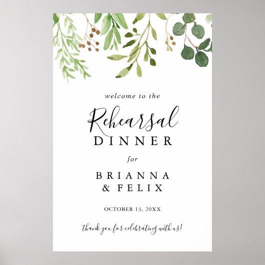 Eucalyptus Dîner simple de répétition Affiche de b (Devant)
